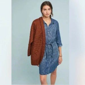 Cloth & Stone for Anthropologie Chambray Shirt Dress XL